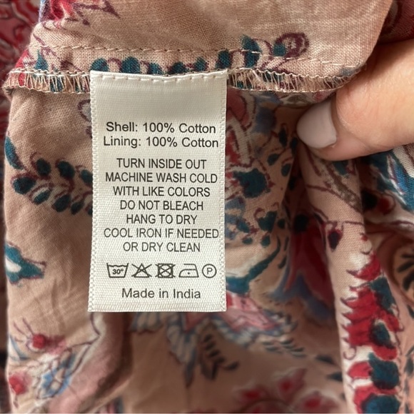 Anna Cate Sz S Charlotte Peaxh Floral Tiered Maxi Dress B24 - Picture 3 of 13